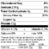 Nutrition facts label of Tosteds.